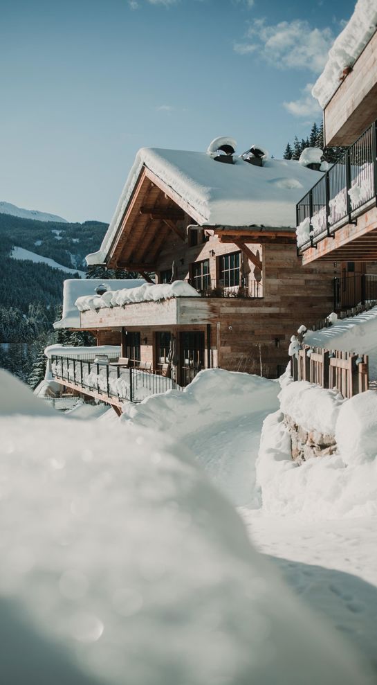 Chalets im Winter